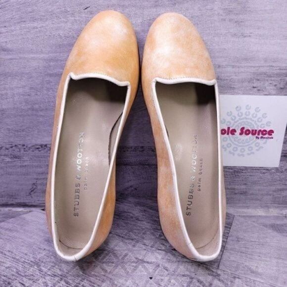 Stubbs & Wootton Palm Beach Pearlized Swirl Loafer Orange Women's sz 6 NEW - Picture 6 of 8